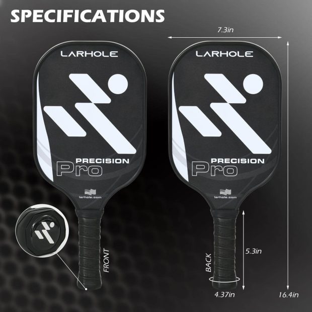 Pickleball paddle Black Precision Pro Specification